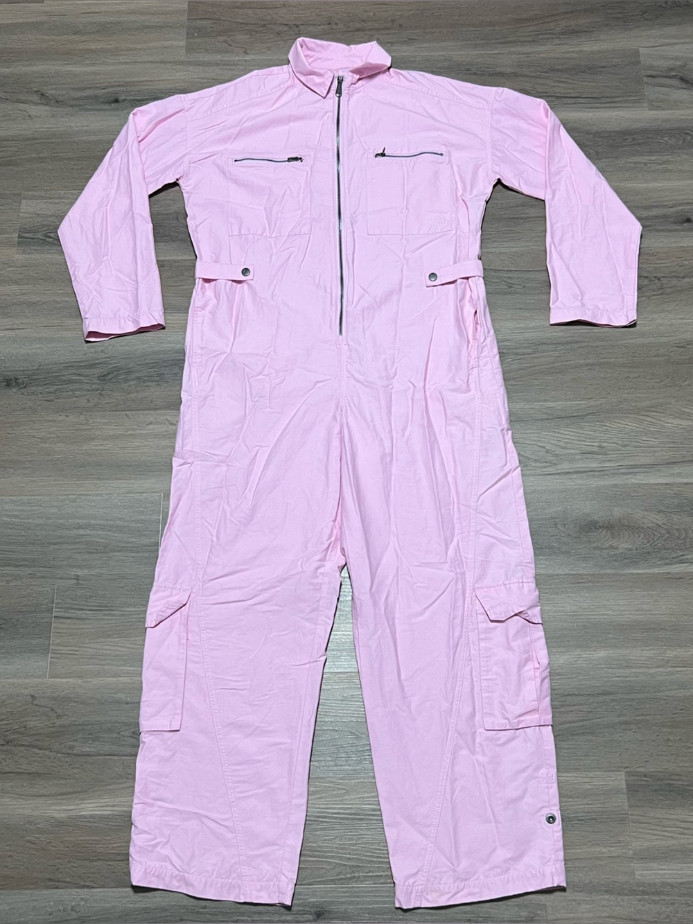Free People Movement Women's Small Mesmerize Me Coveralls Jumpsuit Pink Oversize